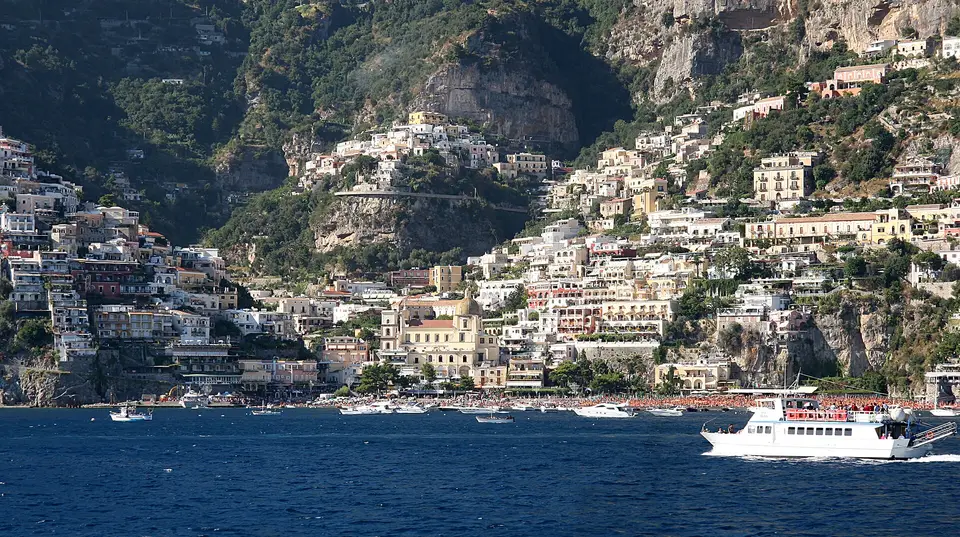 View of Positano from the sea