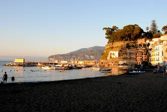 Sorrento coastline at sunset